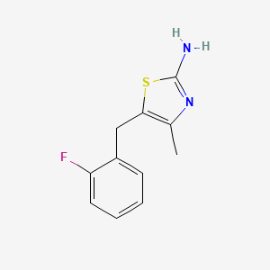 molecular formula C11H11FN2S B11815860 5-(2-Fluorobenzyl)-4-methylthiazol-2-amine 