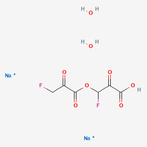 molecular formula C6H8F2Na2O8+2 B11815873 Disodium;3-fluoro-3-(3-fluoro-2-oxopropanoyl)oxy-2-oxopropanoic acid;dihydrate 