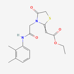 molecular formula C17H20N2O4S B11815882 Ethyl 2-[3-[2-(2,3-dimethylanilino)-2-oxoethyl]-4-oxo-1,3-thiazolidin-2-ylidene]acetate 