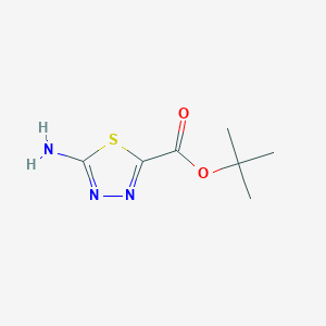 molecular formula C7H11N3O2S B11815901 Tert-butyl 5-amino-1,3,4-thiadiazole-2-carboxylate 
