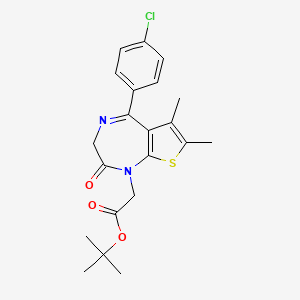 molecular formula C21H23ClN2O3S B11815916 tert-butyl 2-[5-(4-chlorophenyl)-6,7-dimethyl-2-oxo-3H-thieno[2,3-e][1,4]diazepin-1-yl]acetate 