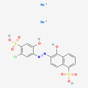 molecular formula C16H11ClN2Na2O8S2+2 B11815935 Disodium;6-[(5-chloro-2-hydroxy-4-sulfophenyl)diazenyl]-5-hydroxynaphthalene-1-sulfonic acid 