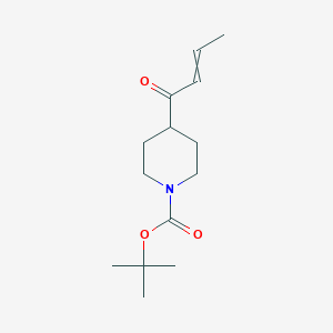 molecular formula C14H23NO3 B11815976 Tert-butyl 4-but-2-enoylpiperidine-1-carboxylate 