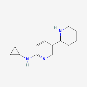 molecular formula C13H19N3 B11816004 N-Cyclopropyl-5-(piperidin-2-yl)pyridin-2-amine 