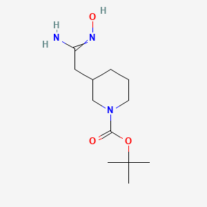 molecular formula C12H23N3O3 B11816154 Tert-butyl 3-(2-amino-2-hydroxyiminoethyl)piperidine-1-carboxylate 