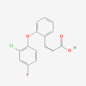 molecular formula C15H10ClFO3 B11816214 C15H10ClFO3 