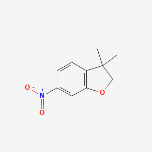 molecular formula C10H11NO3 B11816285 3,3-Dimethyl-6-nitro-2,3-dihydrobenzofuran 