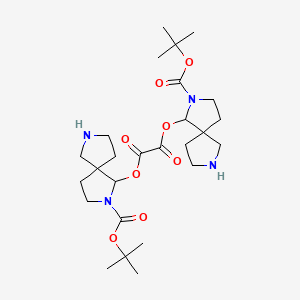 molecular formula C26H42N4O8 B11816315 Bis[2-[(2-methylpropan-2-yl)oxycarbonyl]-2,7-diazaspiro[4.4]nonan-1-yl] oxalate 