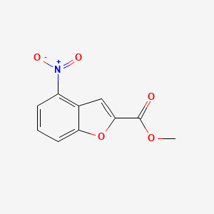 molecular formula C10H7NO5 B11816381 Methyl 4-nitrobenzofuran-2-carboxylate 