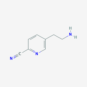 molecular formula C8H9N3 B11816404 5-(2-Aminoethyl)picolinonitrile CAS No. 1060812-29-4