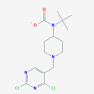 molecular formula C15H21Cl2N4O2- B11816567 N-tert-butyl-N-[1-[(2,4-dichloropyrimidin-5-yl)methyl]piperidin-4-yl]carbamate 