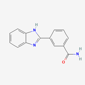 molecular formula C14H11N3O B11816591 3-(1H-Benzo[d]imidazol-2-yl)benzamide 