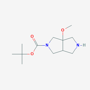 molecular formula C12H22N2O3 B11816593 trans-2-Boc-3a-methoxyoctahydropyrrolo[3,4-c]pyrrole 