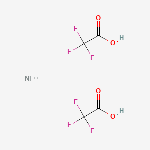 molecular formula C4H2F6NiO4+2 B11816699 Nickel(2+);2,2,2-trifluoroacetic acid 