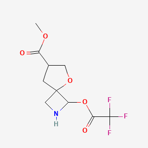 molecular formula C10H12F3NO5 B11816723 Methyl 3-(2,2,2-trifluoroacetyl)oxy-5-oxa-2-azaspiro[3.4]octane-7-carboxylate 
