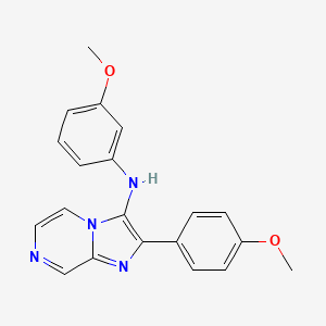 molecular formula C20H18N4O2 B1181677 N-(3-methoxyphenyl)-2-(4-methoxyphenyl)imidazo[1,2-a]pyrazin-3-amine 