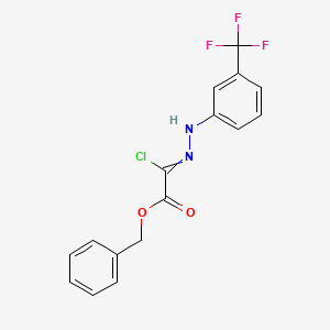 molecular formula C16H12ClF3N2O2 B11816783 Benzyl 2-chloro-2-[[3-(trifluoromethyl)phenyl]hydrazinylidene]acetate 