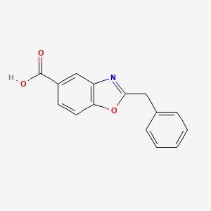molecular formula C15H11NO3 B11816794 2-Benzyl-1,3-benzoxazole-5-carboxylic acid CAS No. 1018498-36-6