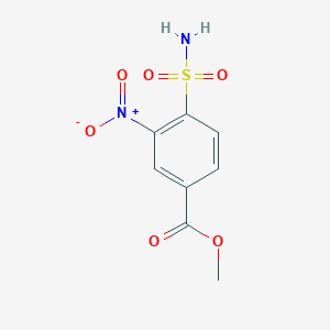 molecular formula C8H8N2O6S B11816804 Methyl 3-nitro-4-sulfamoylbenzoate 