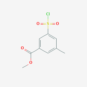 molecular formula C9H9ClO4S B11816996 Methyl 3-(chlorosulfonyl)-5-methylbenzoate CAS No. 1154149-31-1