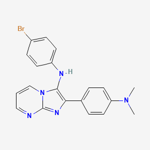 molecular formula C20H18BrN5 B1181708 N-(4-bromophenyl)-2-[4-(dimethylamino)phenyl]imidazo[1,2-a]pyrimidin-3-amine 