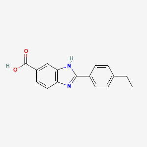 molecular formula C16H14N2O2 B11817115 2-(4-Ethylphenyl)-1H-benzo[d]imidazole-6-carboxylic acid 