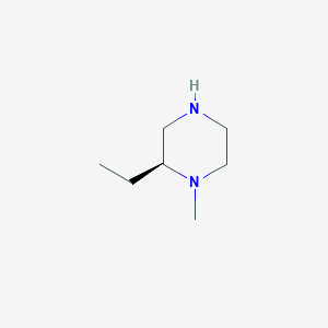 molecular formula C7H16N2 B11817130 (S)-2-Ethyl-1-methylpiperazine 
