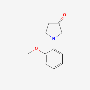 molecular formula C11H13NO2 B11817205 1-(2-Methoxyphenyl)pyrrolidin-3-one 