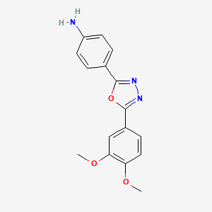molecular formula C16H15N3O3 B11817206 4-(5-(3,4-Dimethoxyphenyl)-1,3,4-oxadiazol-2-yl)aniline 