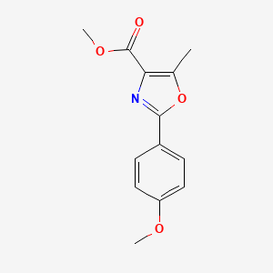 molecular formula C13H13NO4 B11817242 Methyl 2-(4-methoxyphenyl)-5-methyloxazole-4-carboxylate 