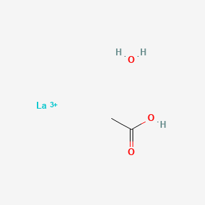 molecular formula C2H6LaO3+3 B11817387 Acetic acid;lanthanum(3+);hydrate 