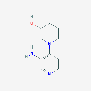 molecular formula C10H15N3O B11817422 1-(3-Aminopyridin-4-yl)piperidin-3-ol 