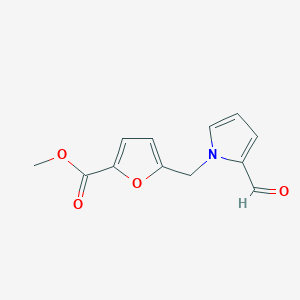 molecular formula C12H11NO4 B11817428 Methyl 5-((2-formyl-1H-pyrrol-1-yl)methyl)furan-2-carboxylate 