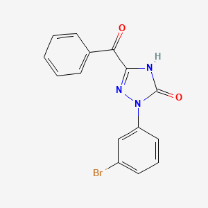 molecular formula C15H10BrN3O2 B11817435 5-Benzoyl-2-(3-bromophenyl)-1H-1,2,4-triazol-3(2H)-one 