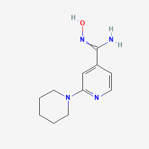 molecular formula C11H16N4O B11817476 N'-hydroxy-2-piperidin-1-ylpyridine-4-carboximidamide 