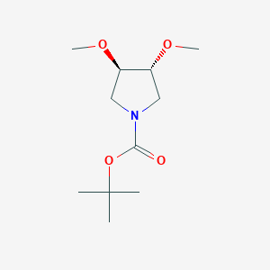 molecular formula C11H21NO4 B11817519 tert-butyl (3R,4R)-3,4-dimethoxypyrrolidine-1-carboxylate 