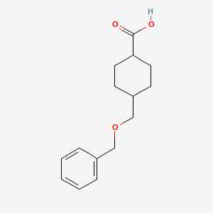 molecular formula C15H20O3 B11817615 Trans-4-((benzyloxy)methyl)cyclohexanecarboxylic acid 