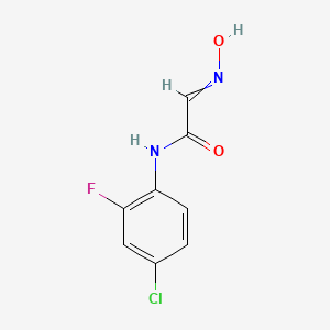 molecular formula C8H6ClFN2O2 B11817667 N-(4-chloro-2-fluorophenyl)-2-hydroxyiminoacetamide 