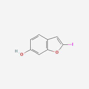 molecular formula C8H5IO2 B11817892 2-Iodo-1-benzofuran-6-ol CAS No. 112768-48-6