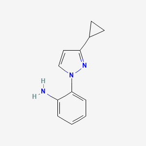 molecular formula C12H13N3 B11817918 2-(3-cyclopropyl-1H-pyrazol-1-yl)aniline 