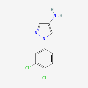 molecular formula C9H7Cl2N3 B11817931 1-(3,4-dichlorophenyl)-1H-pyrazol-4-amine 
