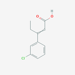 molecular formula C11H11ClO2 B11817940 3-(3-chlorophenyl)pent-2-enoic acid 