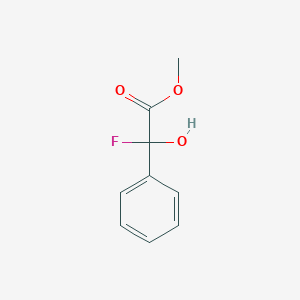 molecular formula C9H9FO3 B11817953 Methyl 2-fluoro-2-hydroxy-2-phenylacetate 