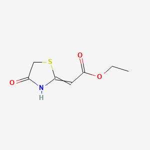 molecular formula C7H9NO3S B11818053 Acetic acid,2-(4-oxo-2-thiazolidinylidene)-, ethyl ester 