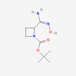 molecular formula C9H17N3O3 B11818095 tert-butyl 2-[(E)-N'-hydroxycarbamimidoyl]azetidine-1-carboxylate 