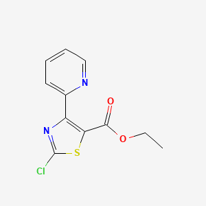 molecular formula C11H9ClN2O2S B11818113 Ethyl 2-chloro-4-(pyridin-2-yl)thiazole-5-carboxylate 
