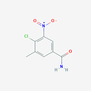 molecular formula C8H7ClN2O3 B11818179 4-Chloro-3-methyl-5-nitrobenzamide 