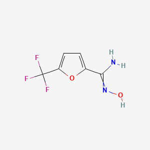 molecular formula C6H5F3N2O2 B11818215 N'-hydroxy-5-(trifluoromethyl)furan-2-carboximidamide 