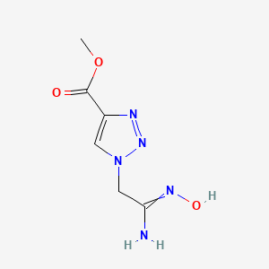 molecular formula C6H9N5O3 B11818272 methyl 1-[(N'-hydroxycarbamimidoyl)methyl]-1H-1,2,3-triazole-4-carboxylate 