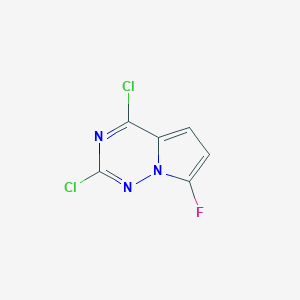 molecular formula C6H2Cl2FN3 B11818278 2,4-Dichloro-7-fluoropyrrolo[2,1-F][1,2,4]triazine 